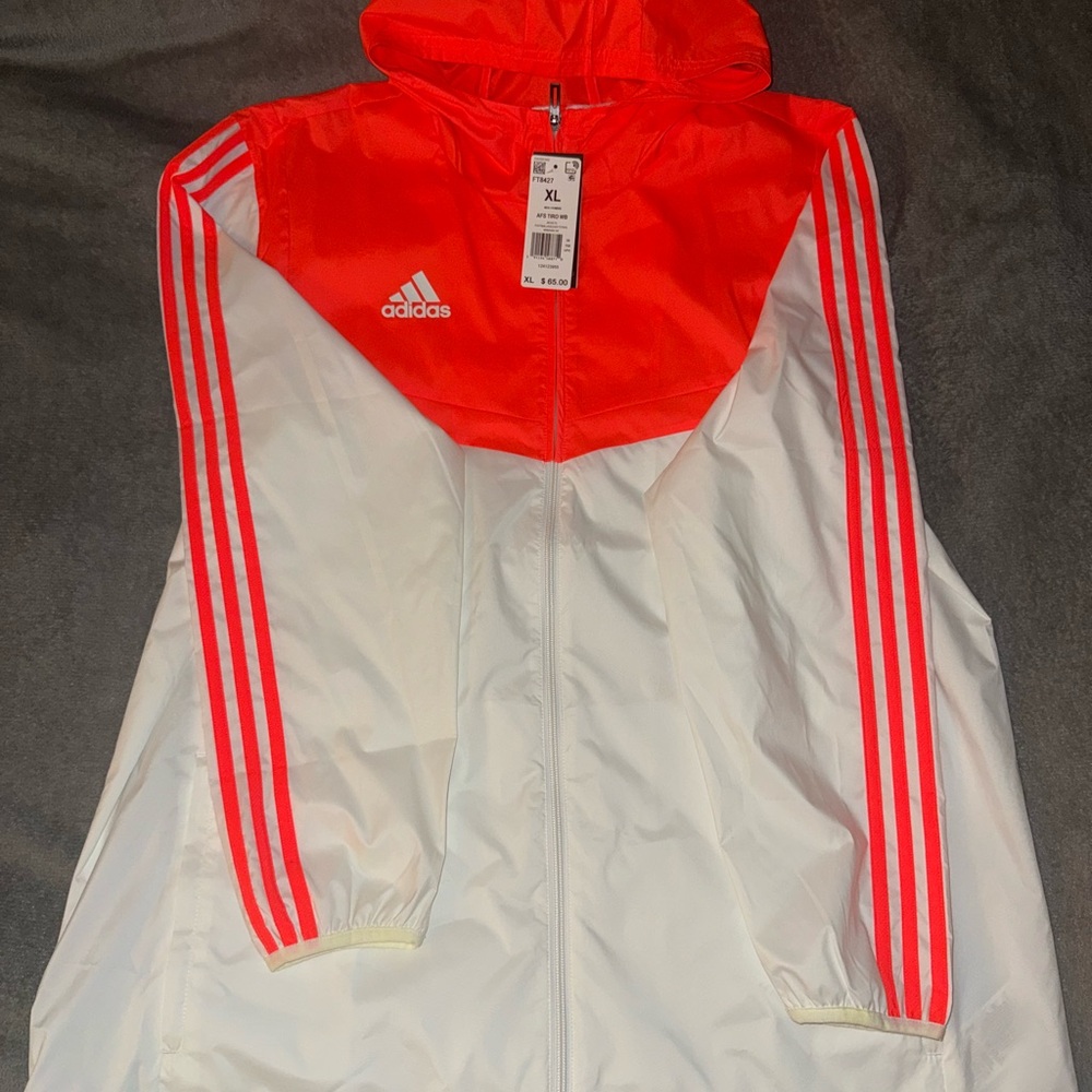 Adidas Vibrant Orange Hooded Jacket